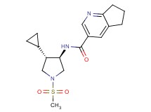N-[(3R*,4S*)-4-cyclopropyl-1-(methylsulfonyl)-3-pyrrolidinyl]-6,7-dihydro-5H-cyclopenta[b]pyridine-3-carboxamide