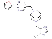 (1S*,5R*)-6-{[2-(2-furyl)-5-pyrimidinyl]methyl}-3-[(4-methyl-1H-imidazol-5-yl)methyl]-3,6-diazabicyclo[3.2.2]nonane