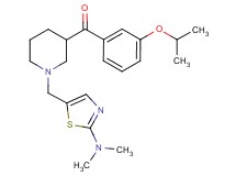 (1-{[2-(dimethylamino)-1,3-thiazol-5-yl]methyl}-3-piperidinyl)(3-isopropoxyphenyl)methanone
