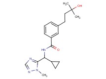 N-[cyclopropyl(1-methyl-1H-1,2,4-triazol-5-yl)methyl]-3-(3-hydroxy-3-methylbutyl)benzamide