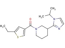 1-[(5-ethyl-3-thienyl)carbonyl]-3-(1-isopropyl-1H-imidazol-2-yl)piperidine