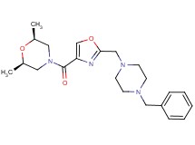 (2R*,6S*)-4-({2-[(4-benzyl-1-piperazinyl)methyl]-1,3-oxazol-4-yl}carbonyl)-2,6-dimethylmorpholine