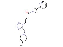2-[1-(4-{5-[(4-methylpiperidin-1-yl)methyl]-1H-tetrazol-1-yl}butanoyl)azetidin-3-yl]pyridine