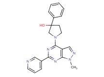 1-[1-methyl-6-(3-pyridinyl)-1H-pyrazolo[3,4-d]pyrimidin-4-yl]-3-phenyl-3-pyrrolidinol