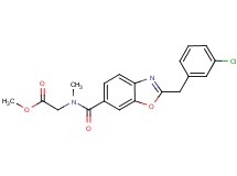 methyl N-{[2-(3-chlorobenzyl)-1,3-benzoxazol-6-yl]carbonyl}-N-methylglycinate