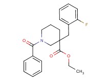 ethyl 1-benzoyl-3-(2-fluorobenzyl)-3-piperidinecarboxylate