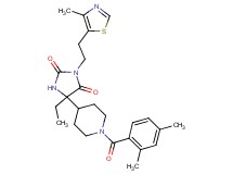 5-[1-(2,4-dimethylbenzoyl)-4-piperidinyl]-5-ethyl-3-[2-(4-methyl-1,3-thiazol-5-yl)ethyl]-2,4-imidazolidinedione