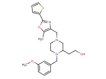 2-(1-(3-methoxybenzyl)-4-{[5-methyl-2-(2-thienyl)-1,3-oxazol-4-yl]methyl}-2-piperazinyl)ethanol