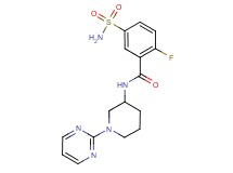 5-(aminosulfonyl)-2-fluoro-N-[1-(2-pyrimidinyl)-3-piperidinyl]benzamide