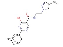 2-(1-adamantyl)-4-hydroxy-N-[2-(4-methyl-1H-pyrazol-1-yl)ethyl]pyrimidine-5-carboxamide