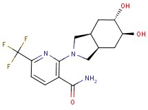 2-[(3aR*,5S*,6S*,7aS*)-5,6-dihydroxyoctahydro-2H-isoindol-2-yl]-6-(trifluoromethyl)nicotinamide