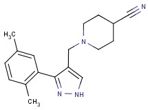 1-{[3-(2,5-dimethylphenyl)-1H-pyrazol-4-yl]methyl}piperidine-4-carbonitrile