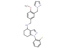 1-(2-fluorophenyl)-N-[4-methoxy-3-(1H-pyrazol-1-ylmethyl)benzyl]-4,5,6,7-tetrahydro-1H-indazol-4-amine