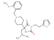 5-isobutyl-5-[1-(2-methoxybenzyl)-4-piperidinyl]-3-[2-(2-thienyl)ethyl]-2,4-imidazolidinedione