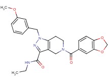 5-(1,3-benzodioxol-5-ylcarbonyl)-N-ethyl-1-(3-methoxybenzyl)-4,5,6,7-tetrahydro-1H-pyrazolo[4,3-c]pyridine-3-carboxamide