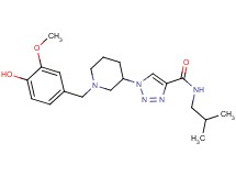 1-[1-(4-hydroxy-3-methoxybenzyl)-3-piperidinyl]-N-isobutyl-1H-1,2,3-triazole-4-carboxamide