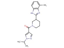 2-{1-[(1-isopropyl-1H-pyrazol-4-yl)carbonyl]-3-piperidinyl}-4-methyl-1H-benzimidazole