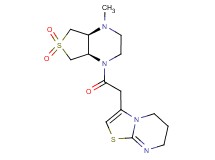 (4aS*,7aR*)-1-(6,7-dihydro-5H-[1,3]thiazolo[3,2-a]pyrimidin-3-ylacetyl)-4-methyloctahydrothieno[3,4-b]pyrazine 6,6-dioxide