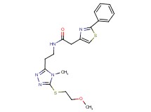 N-(2-{5-[(2-methoxyethyl)thio]-4-methyl-4H-1,2,4-triazol-3-yl}ethyl)-2-(2-phenyl-1,3-thiazol-4-yl)acetamide