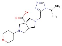 (3aS*,6aS*)-2-[(4-isopropyl-4H-1,2,4-triazol-3-yl)methyl]-5-(tetrahydro-2H-pyran-4-yl)hexahydropyrrolo[3,4-c]pyrrole-3a(1H)-carboxylic acid