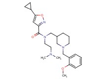 5-cyclopropyl-N-[2-(dimethylamino)ethyl]-N-{[1-(2-methoxybenzyl)-3-piperidinyl]methyl}-3-isoxazolecarboxamide