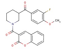 3-{[3-(3-fluoro-4-methoxybenzoyl)-1-piperidinyl]carbonyl}-2H-chromen-2-one