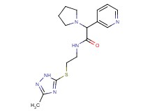N-{2-[(3-methyl-1H-1,2,4-triazol-5-yl)thio]ethyl}-2-(3-pyridinyl)-2-(1-pyrrolidinyl)acetamide