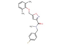 5-[(2,6-dimethylphenoxy)methyl]-N-(4-fluorobenzyl)-N-methyl-3-isoxazolecarboxamide