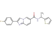 2-(4-fluorophenyl)-N-[1-(2-thienyl)ethyl]imidazo[1,2-a]pyridine-6-carboxamide