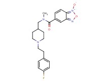 N-({1-[2-(4-fluorophenyl)ethyl]-4-piperidinyl}methyl)-N-methyl-2,1,3-benzoxadiazole-5-carboxamide 1-oxide