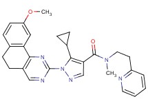 5-cyclopropyl-1-(9-methoxy-5,6-dihydrobenzo[h]quinazolin-2-yl)-N-methyl-N-[2-(2-pyridinyl)ethyl]-1H-pyrazole-4-carboxamide