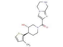 (3S*,4R*)-4-(3-methyl-2-thienyl)-1-(5,6,7,8-tetrahydroimidazo[1,2-a]pyrazin-2-ylcarbonyl)-3-piperidinol