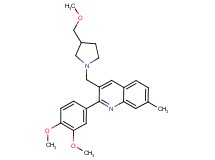 2-(3,4-dimethoxyphenyl)-3-{[3-(methoxymethyl)-1-pyrrolidinyl]methyl}-7-methylquinoline