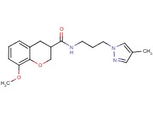 8-methoxy-N-[3-(4-methyl-1H-pyrazol-1-yl)propyl]chromane-3-carboxamide