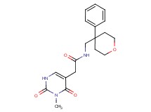 2-(3-methyl-2,4-dioxo-1,2,3,4-tetrahydropyrimidin-5-yl)-N-[(4-phenyltetrahydro-2H-pyran-4-yl)methyl]acetamide