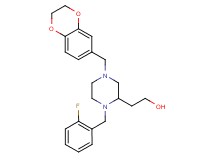 2-[4-(2,3-dihydro-1,4-benzodioxin-6-ylmethyl)-1-(2-fluorobenzyl)-2-piperazinyl]ethanol