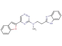 N-[2-(1H-benzimidazol-2-yl)ethyl]-5-(1-benzofuran-2-yl)-N-methyl-1,2,4-triazin-3-amine