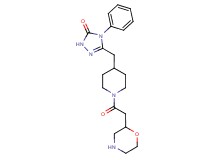 5-{[1-(morpholin-2-ylacetyl)piperidin-4-yl]methyl}-4-phenyl-2,4-dihydro-3H-1,2,4-triazol-3-one