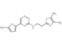 N-[2-(4,5-dimethyl-1,3-thiazol-2-yl)ethyl]-5-(5-methyl-2-furyl)-1,2,4-triazin-3-amine