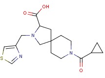 8-(cyclopropylcarbonyl)-2-(1,3-thiazol-4-ylmethyl)-2,8-diazaspiro[4.5]decane-3-carboxylic acid