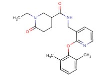 N-{[2-(2,6-dimethylphenoxy)-3-pyridinyl]methyl}-1-ethyl-6-oxo-3-piperidinecarboxamide