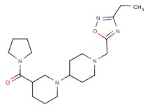 1'-[(3-ethyl-1,2,4-oxadiazol-5-yl)methyl]-3-(pyrrolidin-1-ylcarbonyl)-1,4'-bipiperidine
