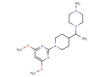4,6-dimethoxy-2-{4-[1-(4-methyl-1-piperazinyl)ethyl]-1-piperidinyl}pyrimidine