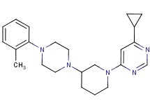 4-cyclopropyl-6-{3-[4-(2-methylphenyl)-1-piperazinyl]-1-piperidinyl}pyrimidine