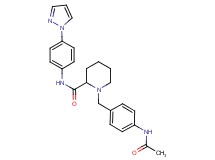 1-[4-(acetylamino)benzyl]-N-[4-(1H-pyrazol-1-yl)phenyl]-2-piperidinecarboxamide