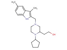 2-{1-cyclopentyl-4-[(3,5-dimethyl-1H-indol-2-yl)methyl]-2-piperazinyl}ethanol