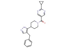 5-{[4-(4-benzyl-1H-pyrazol-5-yl)piperidin-1-yl]carbonyl}-2-cyclopropylpyrimidine