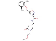 5-[(2,6-dimethylphenoxy)methyl]-N-{[1-(2-methoxyethyl)-5-oxo-3-pyrrolidinyl]methyl}-3-isoxazolecarboxamide