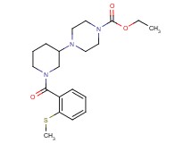 ethyl 4-{1-[2-(methylthio)benzoyl]-3-piperidinyl}-1-piperazinecarboxylate