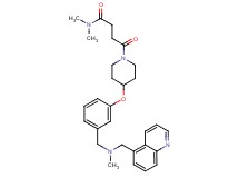 N,N-dimethyl-4-[4-(3-{[methyl(5-quinolinylmethyl)amino]methyl}phenoxy)-1-piperidinyl]-4-oxobutanamide